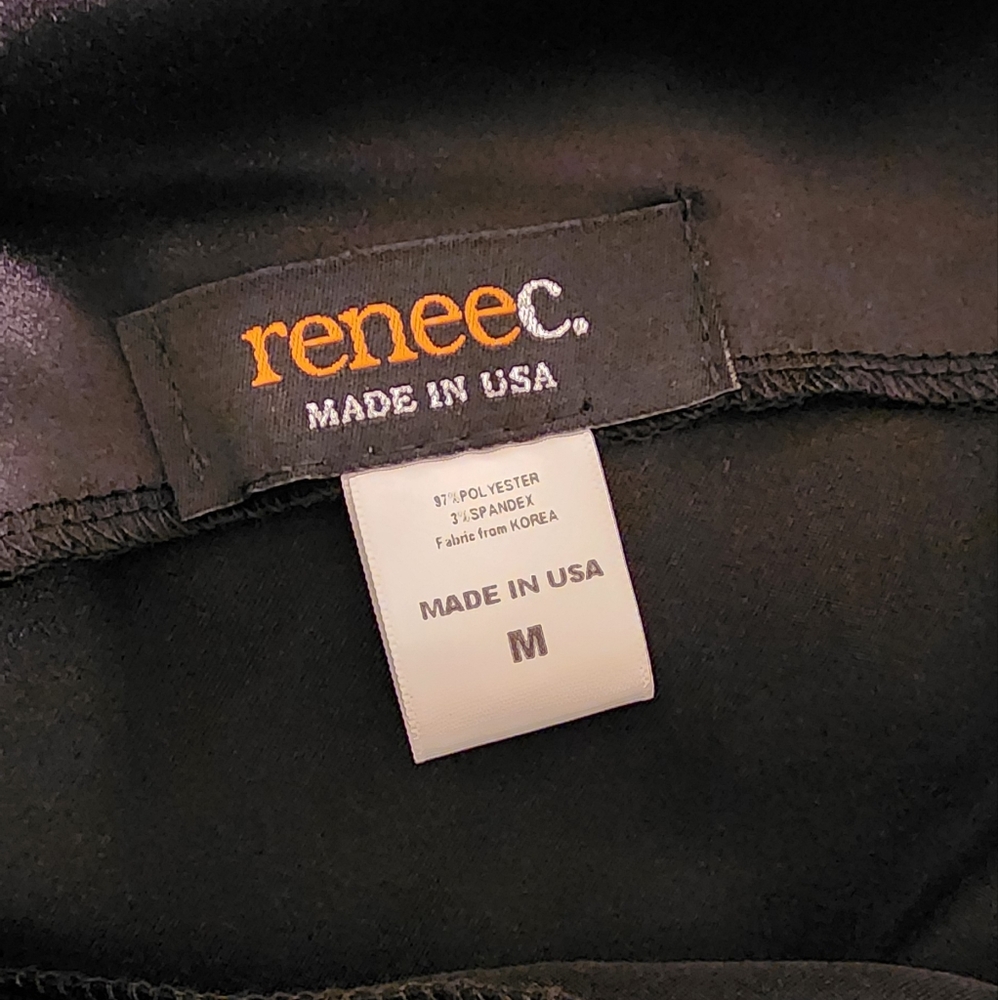 NWT Renee C Black Satin One Shoulder Dress Size Medium - Picture 4 of 7